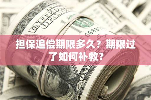 北京担保追偿期限多久？期限过了如何补救？